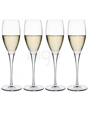 סט 4 כוסות לשמפניה מים/יין מקריסטל 220 מ"ל Prosecco