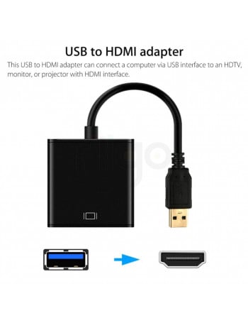 כרטיס מסך חיצוני USB3.0 ל-HDMI לחיבור מסך נוסף -תומך אודיו