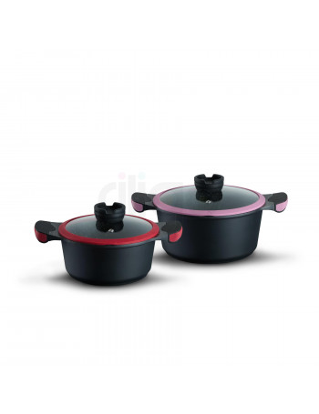 סט סירים ARCOSTEEL BIO COLOR – זוג סירים 20 ס"מ (2.5 ל') ו-24 ס"מ (4.5 ל')
