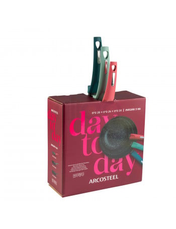 סט 3 מחבתות ARCOSTEEL DAY TO DAY – 20 ס