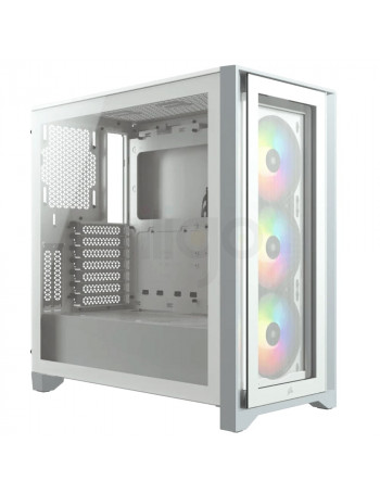 מארז מואר למחשב CORSAIR iCUE 4000X - לבן
