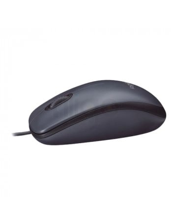 עכבר חוטי Logitech M100 - אפור