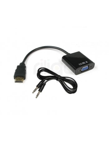 מתאם מ-HDMI ל- VGA כולל אודיו