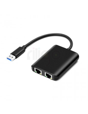 כרטיס רשת מ-USB3.0 ל-2 יציאות LAN RJ45 GIGABIT