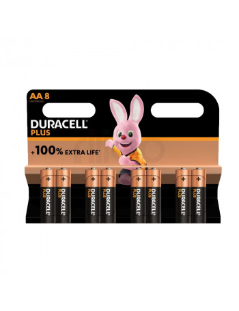 סט 8 סוללות Duracell Plus AA