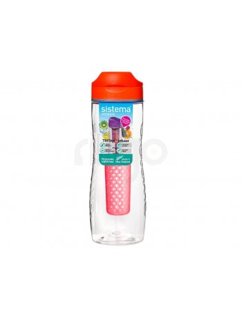 בקבוק 800 מ"ל sistema להכנת מים בטעמים הידרו טריטן -INFUSER צבע כתום