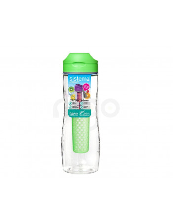 בקבוק sistema 800 מ"ל להכנת מים בטעמים הידרו טריטן -INFUSER במבחר צבעים