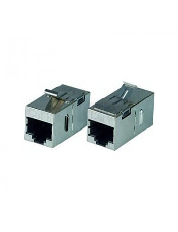 שקע מתאם לכבל רשת RJ45 CAT6 נקבה-נקבה מסוכך לשקע קיסטון