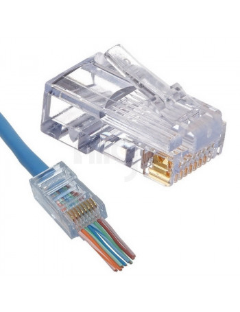 תקע לכבל רשת RJ45 CAT6 לא מסוכך