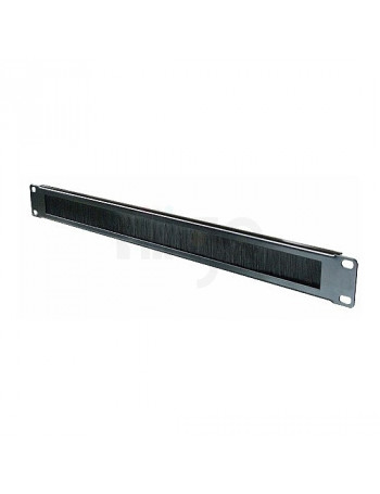 פנל שיערות לארון תקשורת 19'' 1U ללא מגש - שחור