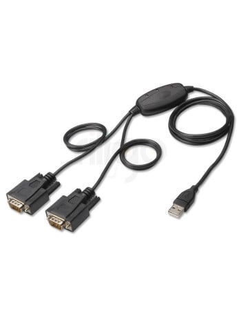 usb to serial | מפצל USB ל- 2 חיבורים סיריאליים RS232 אורך 1.5 מטר צ'יפסט מקצועי FTDI