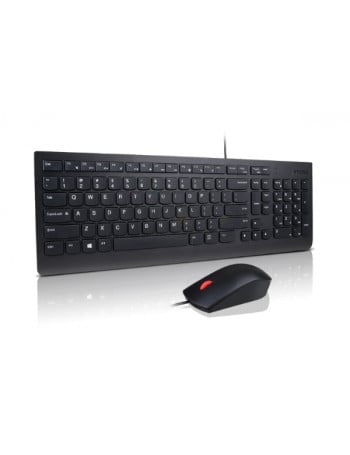 סט מקלדת ועכבר חוטי Lenovo Essential | עברית אנגלית | נוחות מירבית עם Copilot Key
