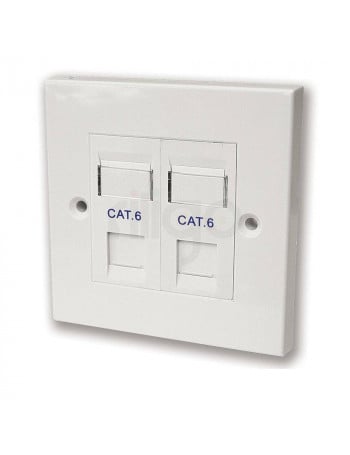 קופסת רשת כפולה Cat6 | Deep Plastic Box N1084 | פתרון איכותי לרשת אמינה
