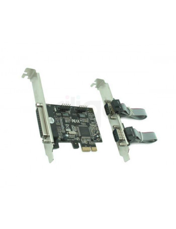 כרטיס הרחבה PCI-E 1xLPT + 2xCOM | יציאות טורי ומקבילי מהירות | Gold Touch