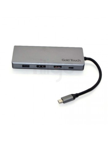 תחנת עגינה GoldTouch USB-C: חיבור תצוגות מרובות (DP/HDMI/VGA) ומרכז קישוריות למחשב נייד
