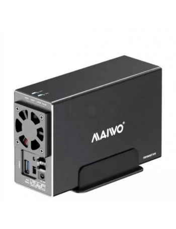 מארז חיצוני MAIVO HDD כפול | פתרון אחסון עם RAID1 | חיבור USB 3.2