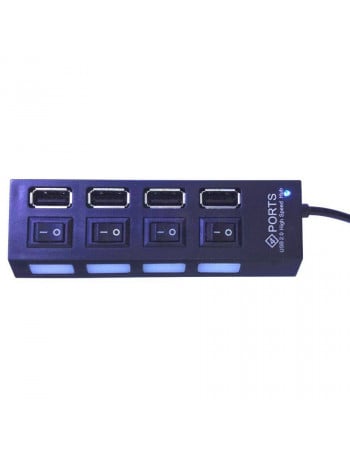מפצל USB 2.0 אקטיבי 4 פורטים | הרחבה עוצמתית עם חיבור מתח