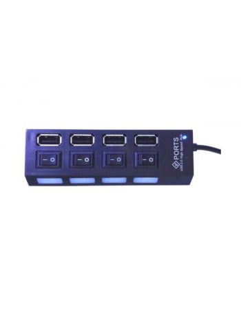 מפצל USB 2.0 אקטיבי 4 פורטים | הרחבה עוצמתית עם חיבור מתח