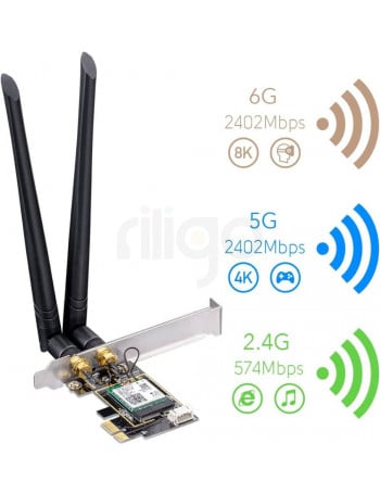 Cudy WE3000 AX200 | כרטיס רשת אלחוטי PCI-E עם WiFi 6 ו-Bluetooth 5.2