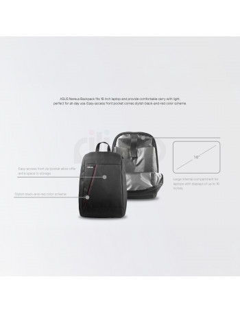 תיק גב למחשב נייד 16 עמיד למים ASUS