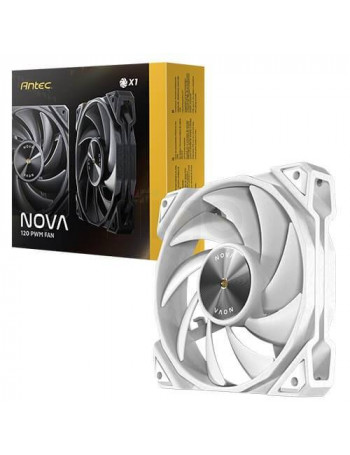 מאוורר למארז Antec Nova 120mm לבן | שקט ויעיל עם בקר מהירות מובנה