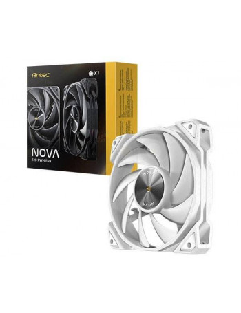 מאוורר למארז Antec Nova 120mm לבן | שקט ויעיל עם בקר מהירות מובנה
