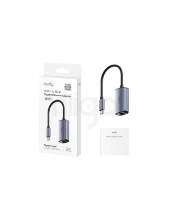 Cudy UE10C | מתאם רשת USB-C ל-RJ45 | חיבור גיגה מהיר ואמין