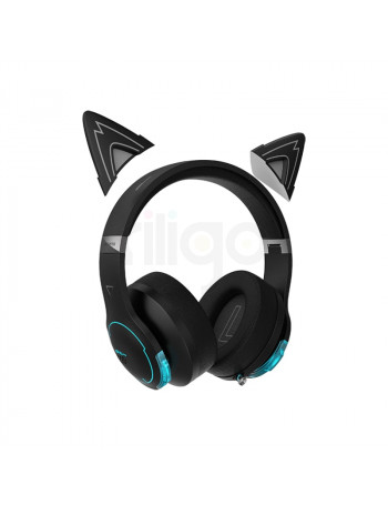 אוזניות גיימינג אלחוטיות Cat Black – סאונד עוצמתי ועיצוב קאטומי מודרני