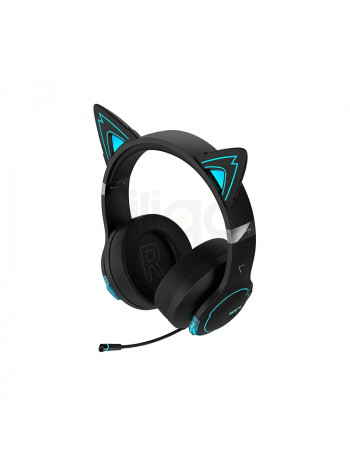 אוזניות גיימינג אלחוטיות Cat Black – סאונד עוצמתי ועיצוב קאטומי מודרני