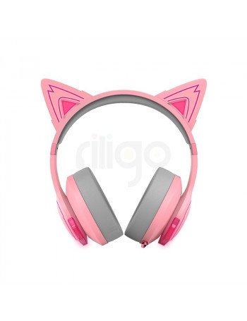 אוזניות גיימינג אלחוטיות Cat Pink – סאונד עוצמתי ועיצוב קאטומי מודרני