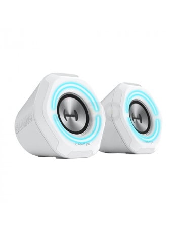 רמקולים גיימינג Edifier G1000 White: סאונד עוצמתי ותאורת RGB מרהיבה לשולחן הגיימר