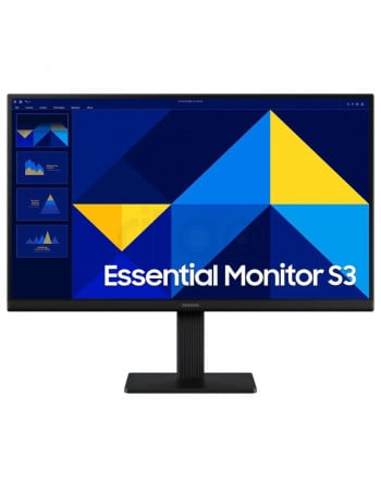 מסך מחשב שחור Samsung Essential Monitor S3 עם רגל שולחנית