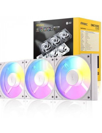 מאוורר למארז ANTEC Connect C120 Reverse ARGB לבן - חבילת 3 X 120 מ"מ | שקט ויעיל - ANTEC