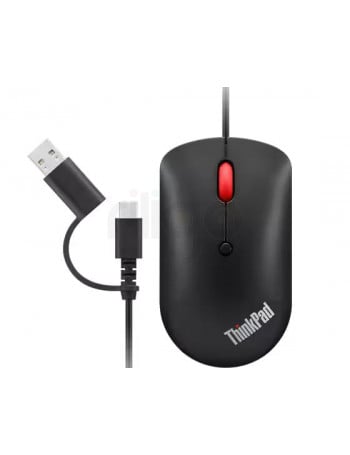 עכבר חוטי Lenovo ThinkPad USB-C | קומפקטי, מדויק, אחריות שנה