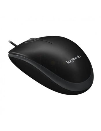 עכבר Logitech B100 שחור חוטי עם גלגלת וחיבור USB