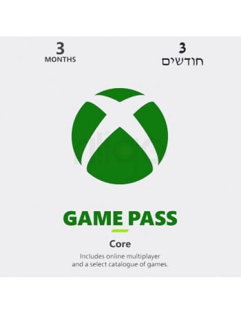 מנוי Xbox Game Pass Core ל-3 חודשים