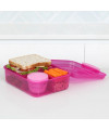 קופסת אוכל סיסטמה 1.65 ליטר BENTO LUNCH - ורוד