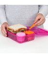 קופסת אוכל סיסטמה 1.65 ליטר BENTO LUNCH - ורוד