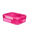 קופסת אוכל סיסטמה 1.65 ליטר BENTO LUNCH - ורוד
