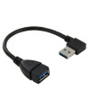 כבל מאריך usb 3.0 | כבל מאריך usb3.0 זווית ימין 0.2 מטר