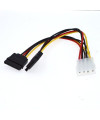 מפצל MOLEX חשמל כוח - 2 חיבורים SATA באורך 0.15 ס"מ