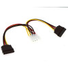 מפצל MOLEX חשמל כוח - 2 חיבורים SATA באורך 0.15 ס"מ