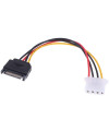 כבל MOLEX נקבה לחיבור SATA זכר באורך 0.15 ס"מ