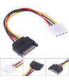 כבל MOLEX נקבה לחיבור SATA זכר באורך 0.15 ס"מ