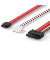 כבל Slim SATA לחיבור SATA משולב מתח ודאטה אורך 0.40 ס"מ