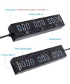 רכזת USB 3.0 עם 10 פורטים ומתגי הפעלה