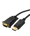 כבל DisplayPort זכר לחיבור VGA זכר באורך 1.8 מטר אקונומי