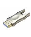 מתאם כסוף לכבל HDMI 2.1 עם חיבור DisplayPort