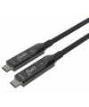 כבל AOC 10Gbps 60W USB3.2 GEN2, תקע USB C זכר - C זכר, תומך אודיו/וידאו 8k@60hz באורך 5 מטר TopX