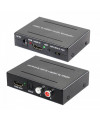 ממיר מכניסת HDMI ליציאות HDMI + אודיו אופטי S/PDIF + אודיו אנלוגי, רוחב פס 18Gbps,  תומך HDMI2.0 4K@60HZ 4:4:4 HDCP2.2 ARC - מחלץ אודיו מ-HDMI